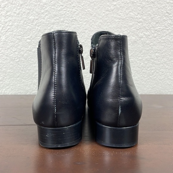 Munro Cate Black Leather Ankle Boots Booties Sz 9.5 - Picture 5 of 13